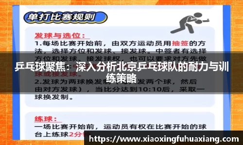 乒乓球聚焦：深入分析北京乒乓球队的耐力与训练策略