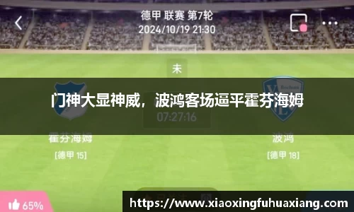 门神大显神威，波鸿客场逼平霍芬海姆