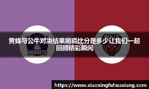 黄蜂与公牛对决结果揭晓比分是多少让我们一起回顾精彩瞬间